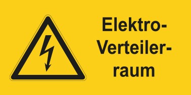 Alu-Verbund 3mm Elektro Raum/ Warnschild/ Hinweis Schild Kabel Hochspannung