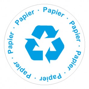 Schild Recycling Wertstoff Mülltrennung Symbol · Papier