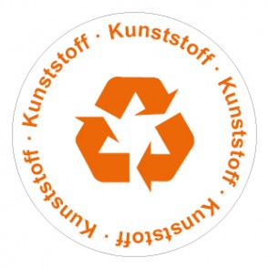 Aufkleber Recycling Wertstoff Mülltrennung Symbol · Kunststoff