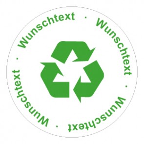 Magnetschild Recycling Wertstoff Mülltrennung Symbol · Wunschtext grün