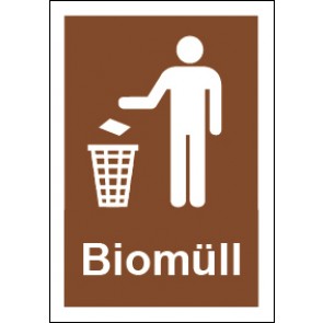 Aufkleber Recycling Wertstoff Mülltrennung Symbol · Biomüll