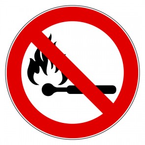 Verbotsschild Feuer Rauchen und offenes Licht verboten