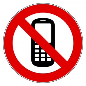 Aufkleber Verbotszeichen Mobilfunk verboten