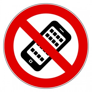 Aufkleber Verbotszeichen Mobilfunk Handy verboten
