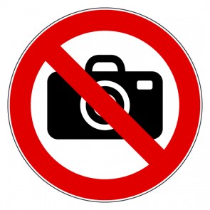 Verbotsschild Fotografieren verboten · selbstklebend