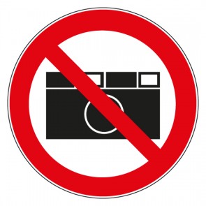 Verbotsschild Fotografieren verboten · selbstklebend