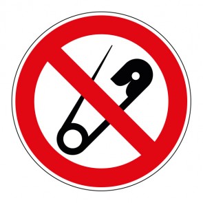 Verbotszeichen Keine Nadeln - Spitze Gegenstände · MAGNETSCHILD