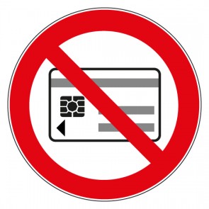 Verbotsschild Mitführen von magnetischen oder elektronischen Datenträgern verboten