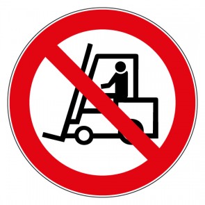 Aufkleber Verbotszeichen Für Flurförderfahrzeuge verboten | stark haftend