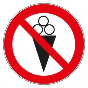 Aufkleber Verbotszeichen Eis essen verboten