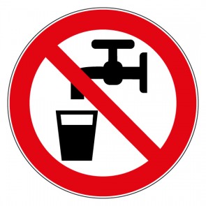 Aufkleber Verbotszeichen Kein Trinkwasser | stark haftend