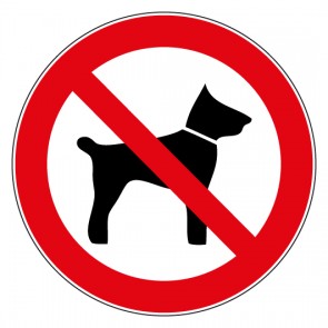 Verbotszeichen Mitführen von Tieren verboten · MAGNETSCHILD