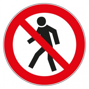 Aufkleber Verbotszeichen Für Fußgänger verboten | stark haftend