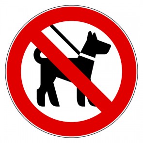 Verbotsschild Mitführen von Tieren verboten
