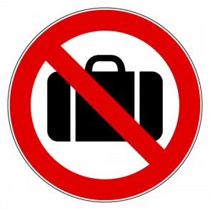 Verbotszeichen Gepäck verboten · MAGNETSCHILD