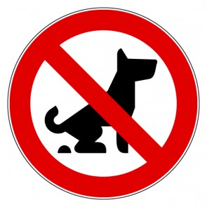 Verbotsschild Kein Hundeklo Koten verboten