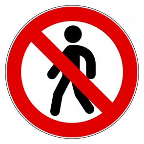 Aufkleber Verbotszeichen Gehen verboten | stark haftend