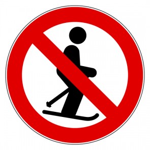 Verbotszeichen Skifahren verboten · MAGNETSCHILD