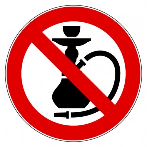 Verbotsschild Wasserpfeife rauchen verboten · selbstklebend