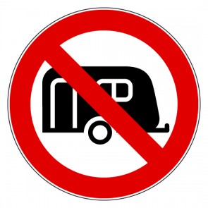 Verbotszeichen Wohnwagen verboten · MAGNETSCHILD