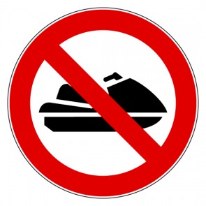 Verbotsschild Jet Ski fahren verboten