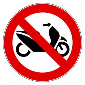 Aufkleber Verbotszeichen Roller Mofa Moped verboten | stark haftend