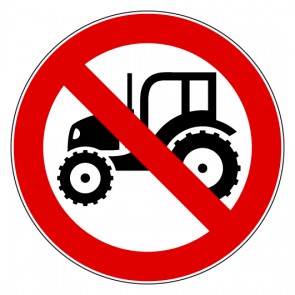 Verbotsschild Traktor verboten · selbstklebend