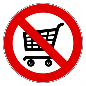 Verbotsschild Einkaufswagen abstellen verboten