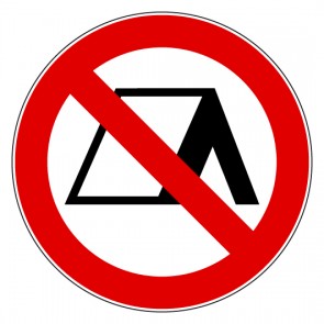 Verbotszeichen Zelten verboten · MAGNETSCHILD