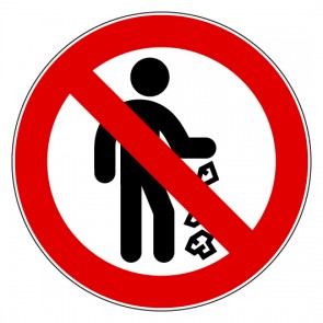 Verbotszeichen Müll hinterlassen verboten · MAGNETSCHILD