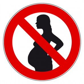 Aufkleber Verbotszeichen Für Schwangere verboten | stark haftend