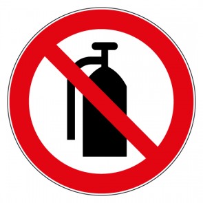 Verbotsschild Feuerlöscher verboten