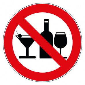Aufkleber Verbotszeichen Alkoholische Getränke verboten