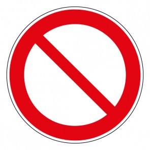 Schild Verbotszeichen · Allgemeines Verbotszeichen · ISO 7010 P001 · selbstklebend