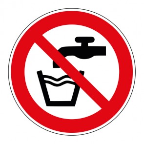 Fußbodenaufkleber Verbotszeichen Kein Trinkwasser · ISO_7010_P005