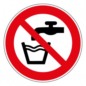 Schild Verbotszeichen · Kein Trinkwasser · ISO 7010 P005 · selbstklebend
