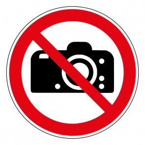 Aufkleber Verbotszeichen Fotografieren verboten · ISO_7010_P029 | stark haftend