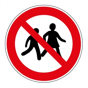 Aufkleber Verbotszeichen Kein Zutritt für Kinder · ISO_7010_P036