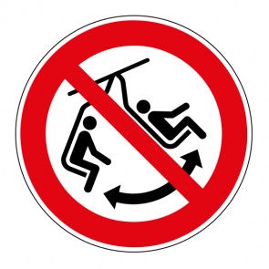 Fußbodenaufkleber Verbotszeichen Schaukeln im Sessel verboten · ISO_7010_P038