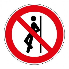 Fußbodenaufkleber Verbotszeichen Gegenlehnen verboten · ISO_7010_P041