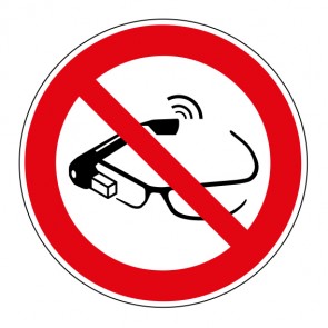 Aufkleber Verbotszeichen Nutzung von Datenbrillen verboten · ISO_7010_P044