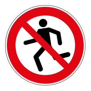 Verbotsschild Laufen verboten · ISO_7010_P048 · selbstklebend