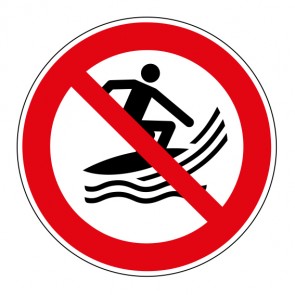 Aufkleber Verbotszeichen Surfen verboten · ISO_7010_P059