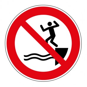 Aufkleber Verbotszeichen In das Wasser springen verboten · ISO_7010_P061