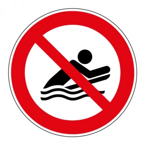 Aufkleber Verbotszeichen Body-Boarding verboten · ISO_7010_P063