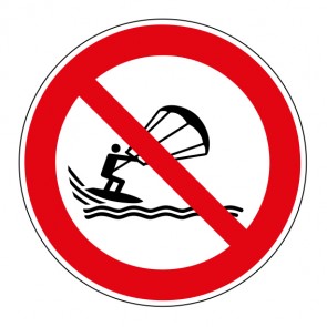 Verbotsschild Kitesurfen verboten · ISO_7010_P065