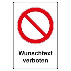Schild Verbotszeichen Piktogramm & Text deutsch · Allgemeines Verbotszeichen (Verbotsschild)