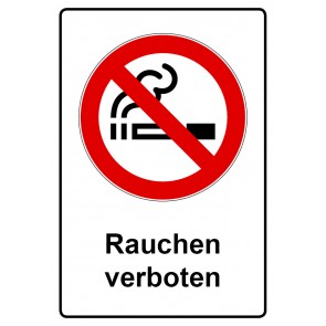 Magnetschild Verbotszeichen Piktogramm & Text deutsch · Rauchen verboten (Verbotsschild magnetisch · Magnetfolie)