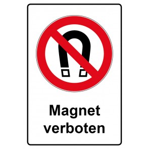 Schild Verbotszeichen Piktogramm & Text deutsch · Magnet verboten (Verbotsschild)