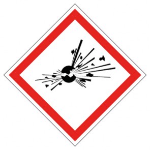 GHS Schild Bombe, explosive Stoffe · selbstklebend